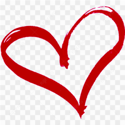 Heart red drawing