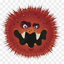 Red bacteria face