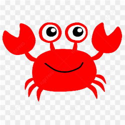 Cartoon crab red