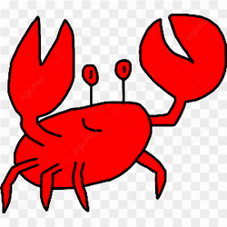 Crab clipart red