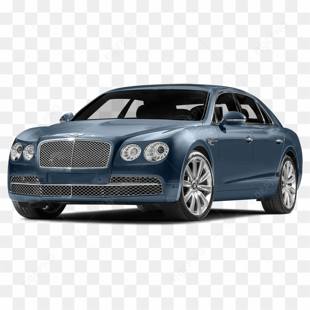Une Bentley Flying Spur W12 d'un bleu profond