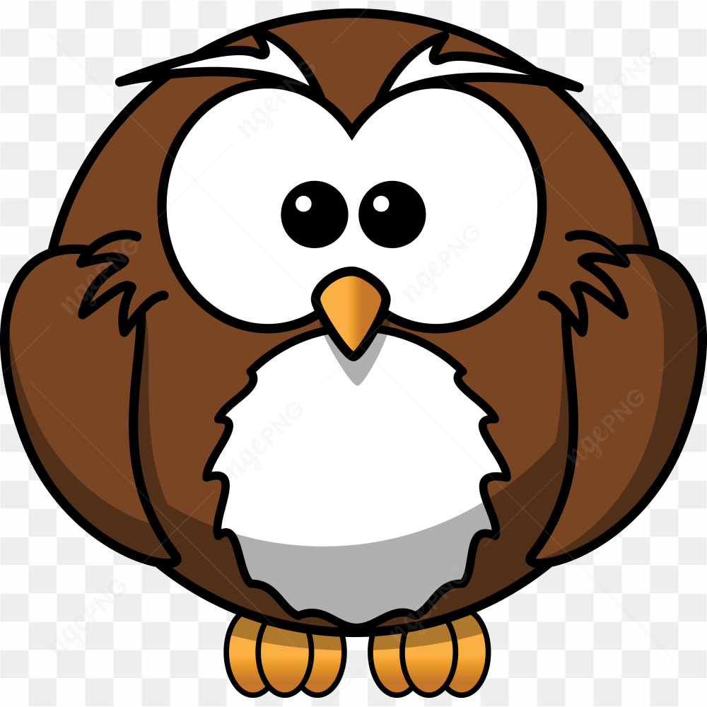 Hibou curieux marron