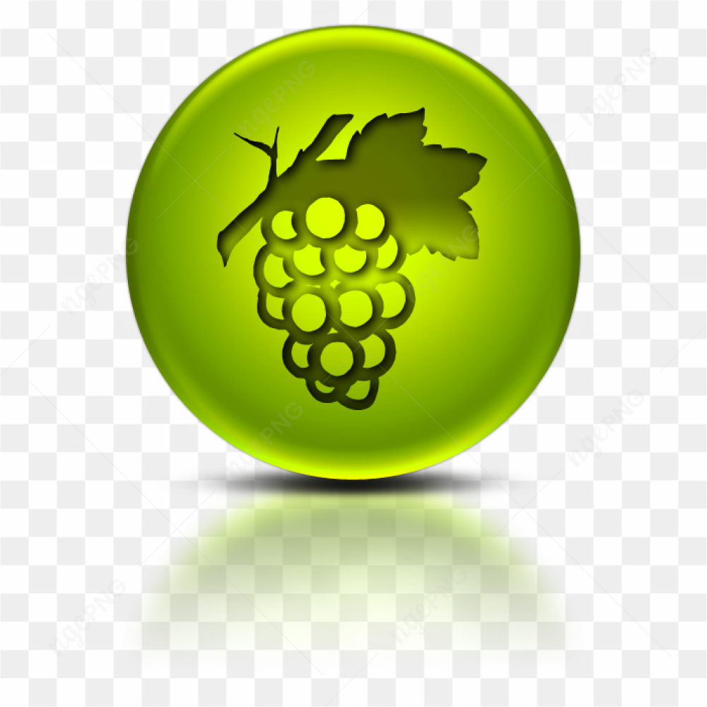 Un bouquet de raisins sur un fond vert
