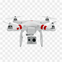 Un drone DJI Phantom 4 Pro avec une camra attache