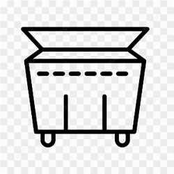 Trash bin transparent