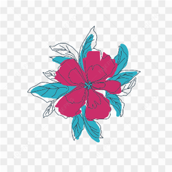 Transparent red flower