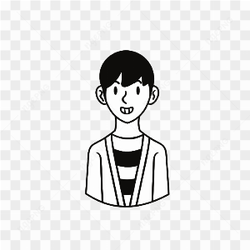 Boy sketch image black and white