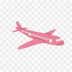 Pink color aeroplane