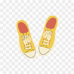 Yellow color shoes