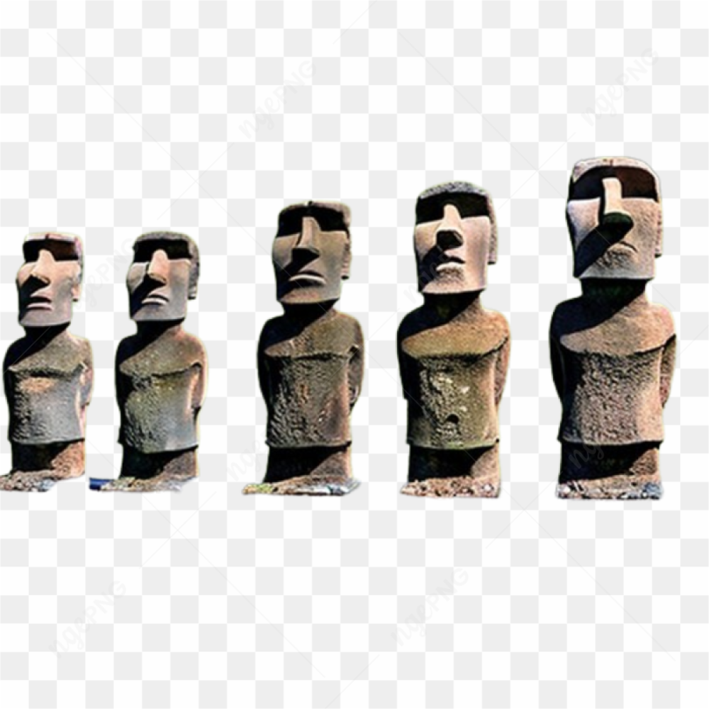 Moai totems easter island