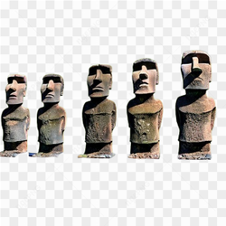 Moai totems easter island