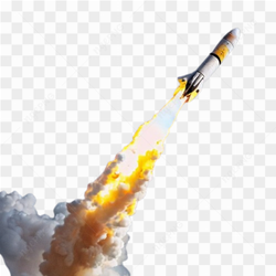 Rocket flames space