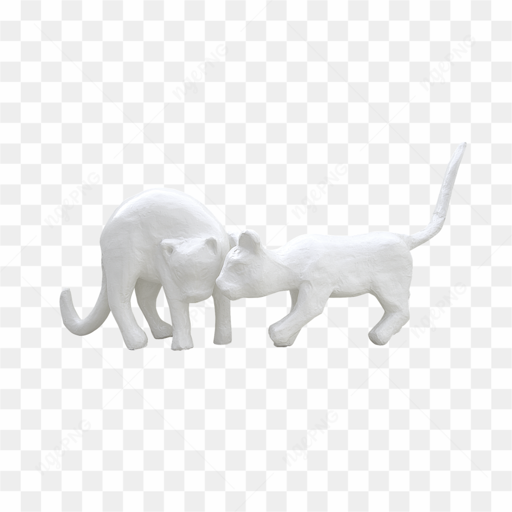 White cat statue 