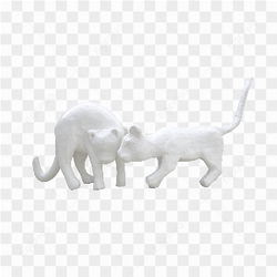 White cat statue 