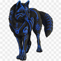 Gray wolf drawing deviantart fantasy blue-wolf