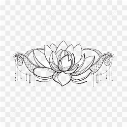 Sketsa bunga mekar cantik