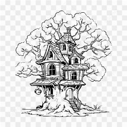 Sketsa rumah pohon