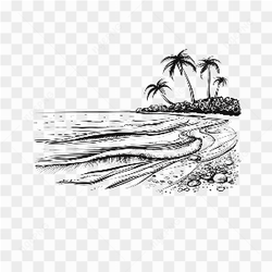 Sketsa pinggir pantai