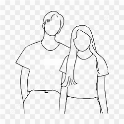 Sketsa orang pasangan