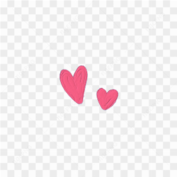 Cute pink hearts sticker