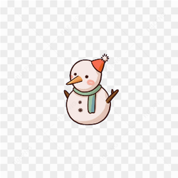 Cute snowman sticker