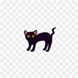 Pretty black cat sticker