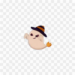 Cute halloween ghost sticker
