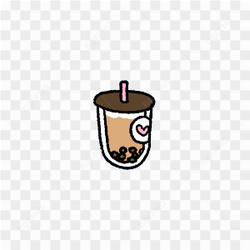 Pretty bubble tea sticker