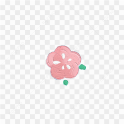 Pink flower sticker
