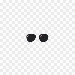 White glasses sticker