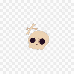 White skull sticker