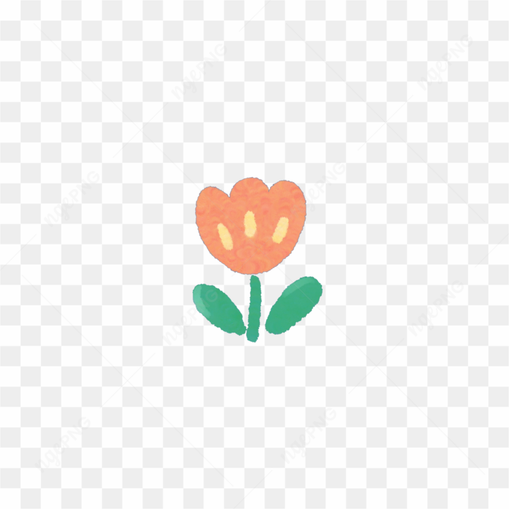 Orange tulip sticker
