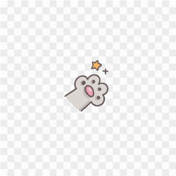 Cute cat paw sticker