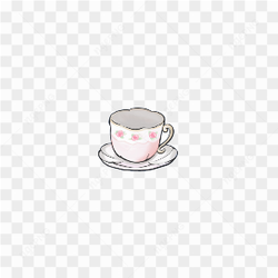 Pretty tea tableware sticker