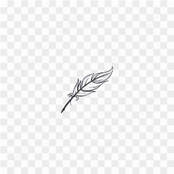 Pretty feather sticker