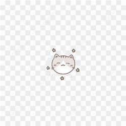 Cute gray cat sticker