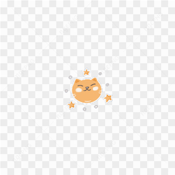 Cute orange cat sticker