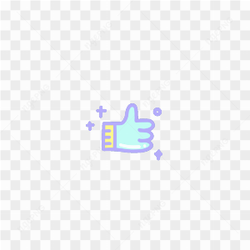Colorful thumbs up sticker