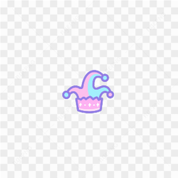 Cute jester hat sticker