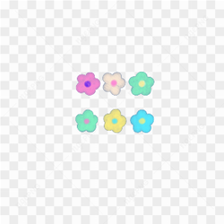 Colorful flowers sticker