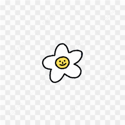 Cute white flower sticker