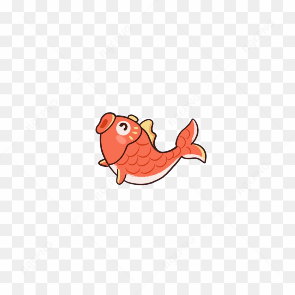 Orange fish sticker
