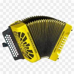 Accordon jaune Hohner Compadre 2 voix 62 touches 3 ranges