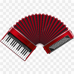 Accordon rouge et noir