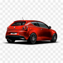 L'arrire d'une Alfa Romeo Mito rouge