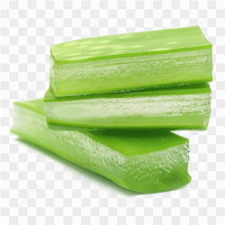 Trois feuilles d'aloe vera empiles