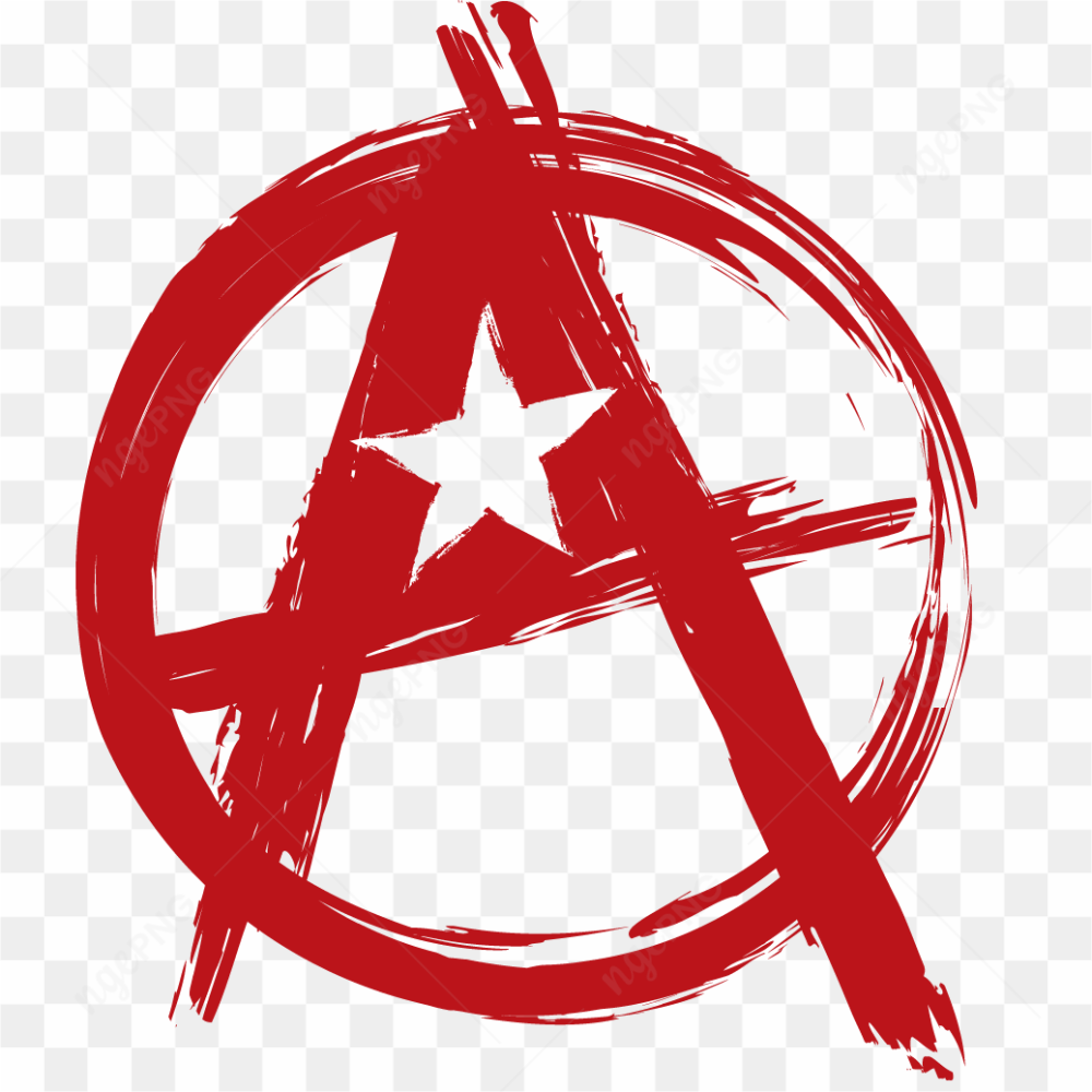 L'image du symbole de l'anarchie rouge