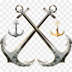 Symbole d'ancrage nautique crois