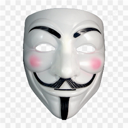 Masque Guy Fawkes rose et blanc