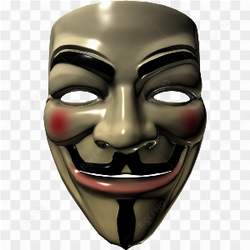 Masque Guy Fawkes noir et or
